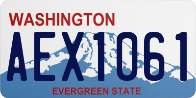 WA license plate AEX1061