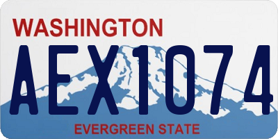 WA license plate AEX1074