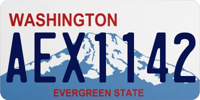 WA license plate AEX1142