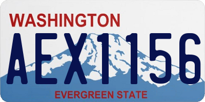 WA license plate AEX1156