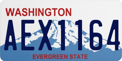 WA license plate AEX1164