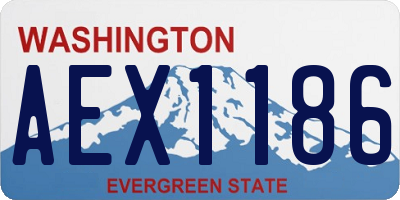 WA license plate AEX1186
