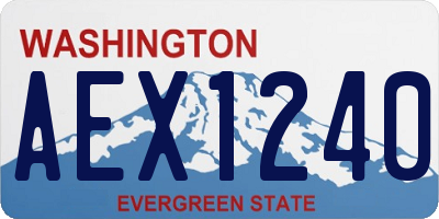 WA license plate AEX1240