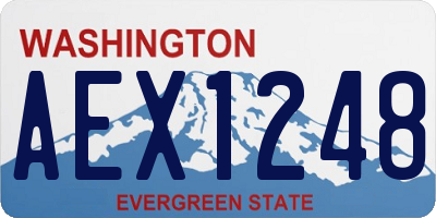 WA license plate AEX1248
