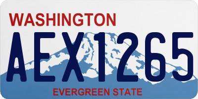 WA license plate AEX1265