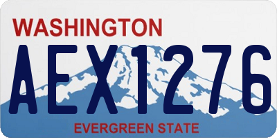 WA license plate AEX1276