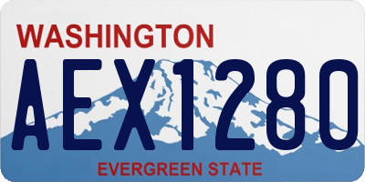 WA license plate AEX1280