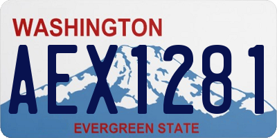 WA license plate AEX1281