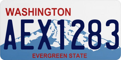 WA license plate AEX1283