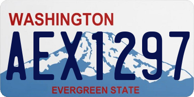 WA license plate AEX1297