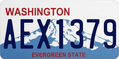 WA license plate AEX1379