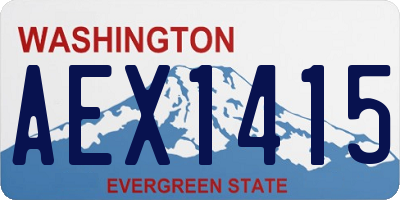 WA license plate AEX1415