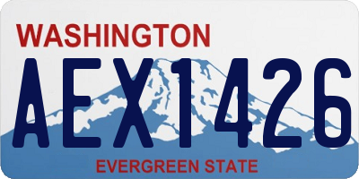 WA license plate AEX1426