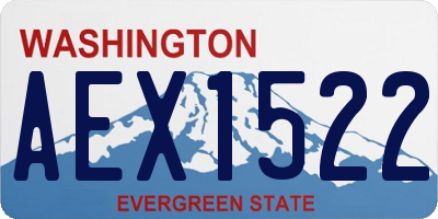 WA license plate AEX1522