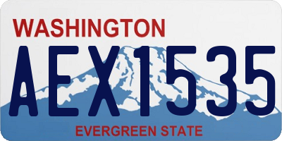 WA license plate AEX1535