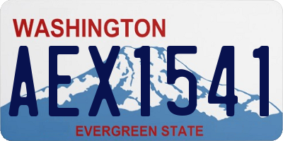WA license plate AEX1541