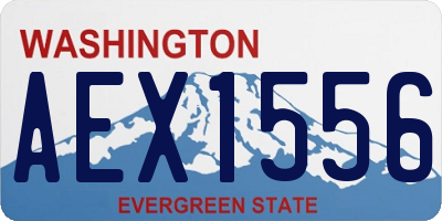 WA license plate AEX1556