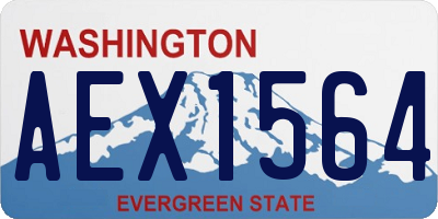 WA license plate AEX1564