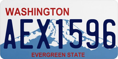 WA license plate AEX1596