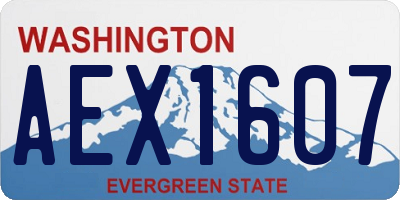 WA license plate AEX1607