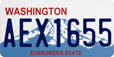 WA license plate AEX1655