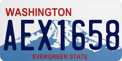 WA license plate AEX1658