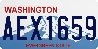 WA license plate AEX1659