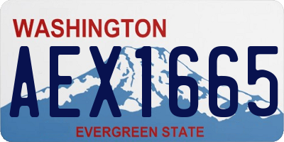 WA license plate AEX1665