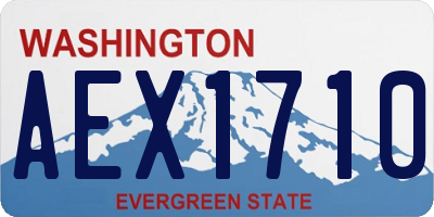 WA license plate AEX1710