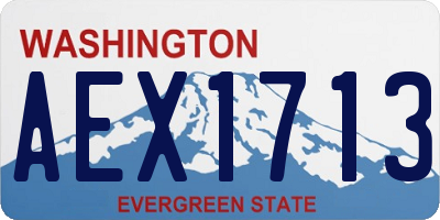 WA license plate AEX1713