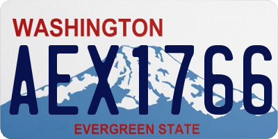 WA license plate AEX1766