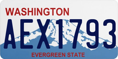 WA license plate AEX1793