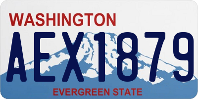 WA license plate AEX1879