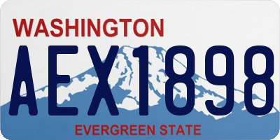 WA license plate AEX1898