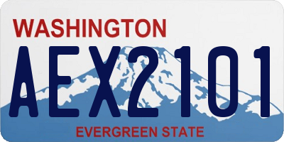 WA license plate AEX2101