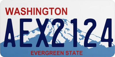 WA license plate AEX2124