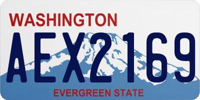 WA license plate AEX2169