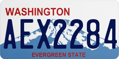 WA license plate AEX2284
