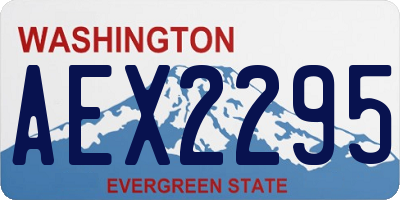 WA license plate AEX2295