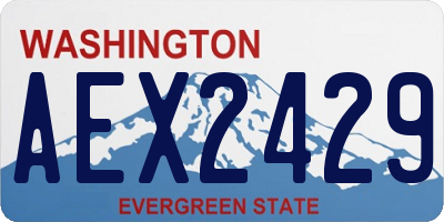 WA license plate AEX2429