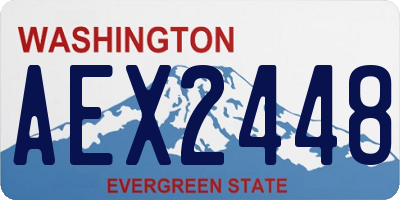 WA license plate AEX2448