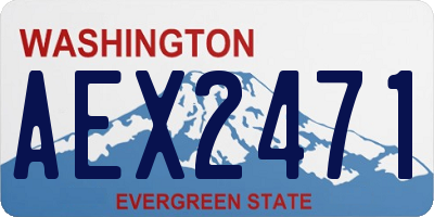 WA license plate AEX2471