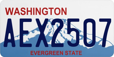 WA license plate AEX2507