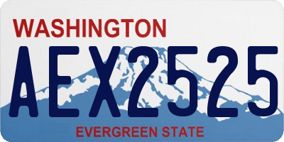 WA license plate AEX2525