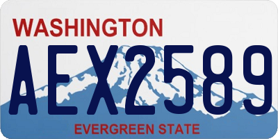 WA license plate AEX2589
