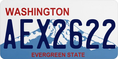 WA license plate AEX2622