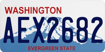 WA license plate AEX2682