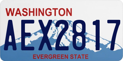 WA license plate AEX2817