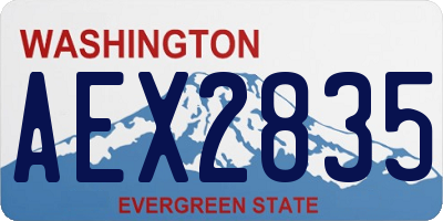 WA license plate AEX2835