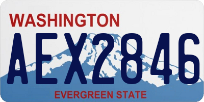 WA license plate AEX2846